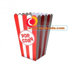 Красно-белая коробочка для попкорна 0.7литра, V24, Украина