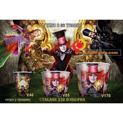 Стаканы для попкорна к премьере фильма «Алиса в Зазеркалье»