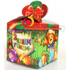 Новогодняя упаковка подарков, Бант Медведь